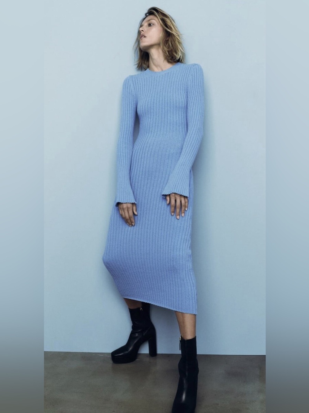 Zara Ribbed Knit Dress